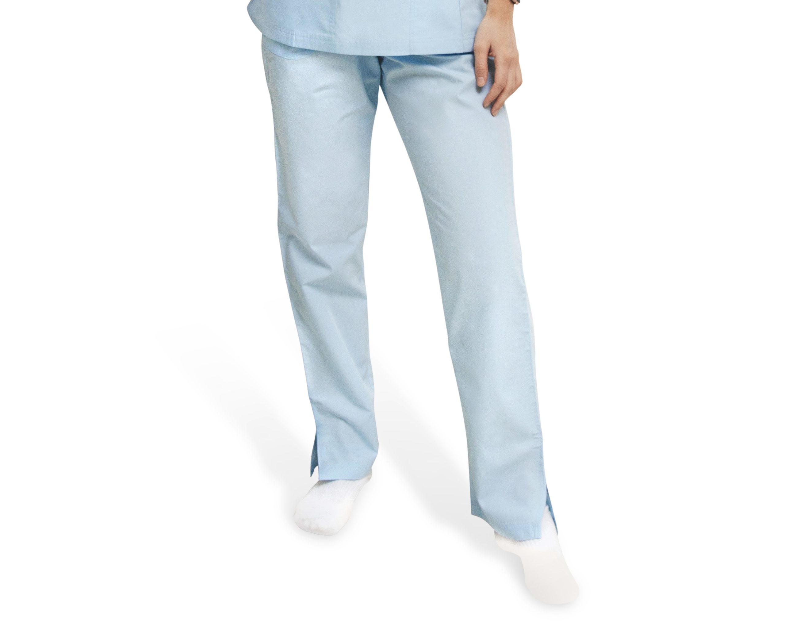 Women scrub set skyblue Y-neck - Image 2